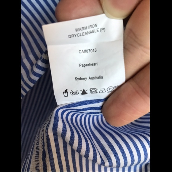 Paper Heart Blue and white Striped Blouse | S - Picture 5 of 6